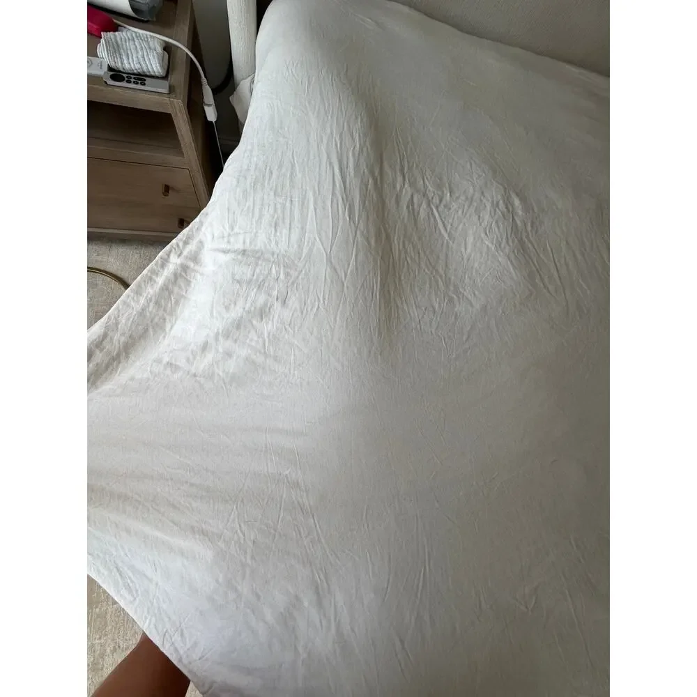 Cozy Earth Linen Duvet Cover King + Matching Shams Natural (flawed see details)